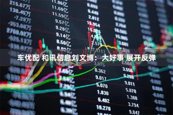 车优配 和讯信息刘文博：大好事 展开反弹
